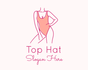 Woman Swimsuit Model logo design