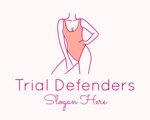 Woman Swimsuit Model logo design