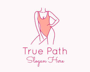 Woman Swimsuit Model logo design