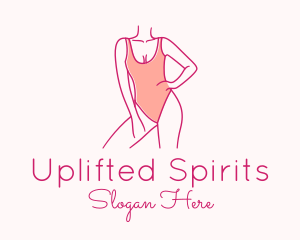 Woman Swimsuit Model logo design