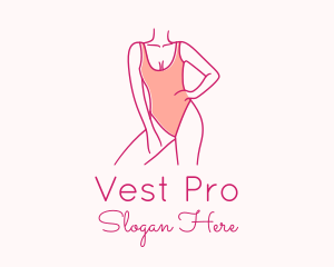 Woman Swimsuit Model logo design