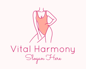 Woman Swimsuit Model logo design