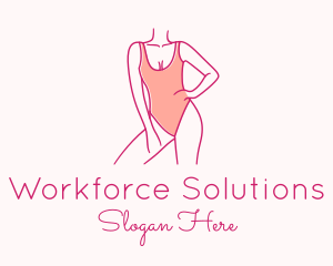 Woman Swimsuit Model logo design