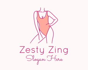 Woman Swimsuit Model logo design