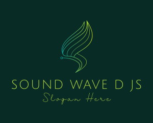 Gradient Butterfly Waves logo design