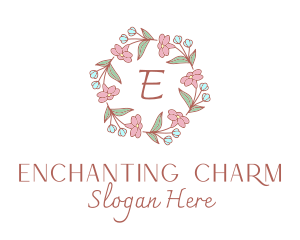 Floral Wedding Wreath  logo