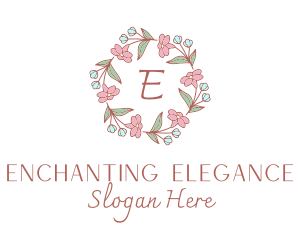 Floral Wedding Wreath  logo