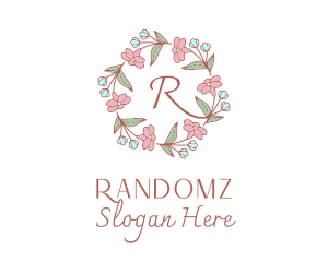 Floral Wedding Wreath  logo