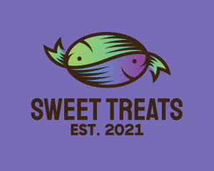 Colorful Fish Candy logo design