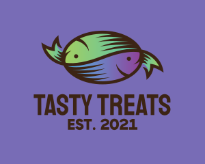 Colorful Fish Candy logo design