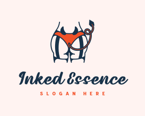 Naughty Kinky Devil Lingerie logo design