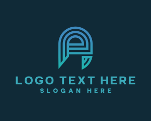 Professional Stripe Generic Letter A logo