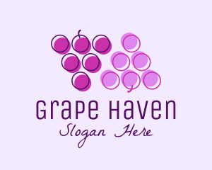 Minimalist Berry Grapes  logo