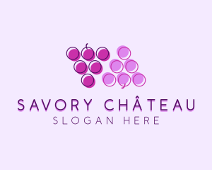 Fruit Berry Grapes  logo design