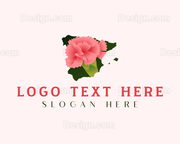 Spain Carnation Flower Logo