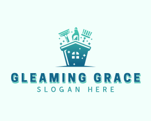 Sparkles Housekeeping Cleaning  logo design