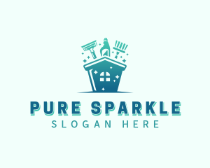 Sparkles Housekeeping Cleaning  logo design