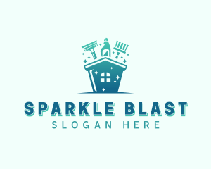 Sparkles Housekeeping Cleaning  logo design