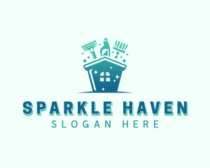 Sparkles Housekeeping Cleaning  logo design