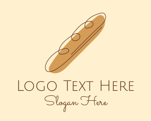 French Baguette Bread  logo design