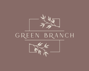 Organic Leaf Branch logo design