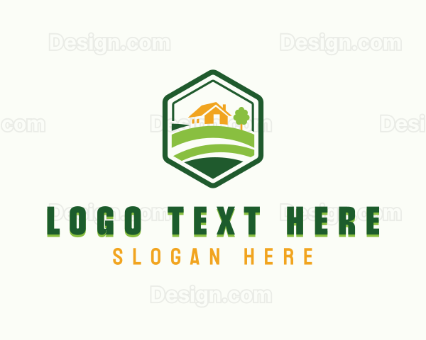 Backyard Lawn Landscaping Logo