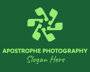 Green Apostrophe Flower logo