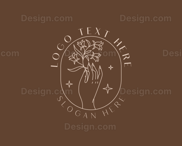 Flower Arrangement Hand Logo