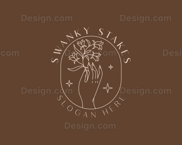 Flower Arrangement Hand Logo