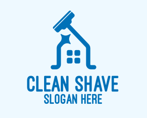 Blue Clean House  logo design