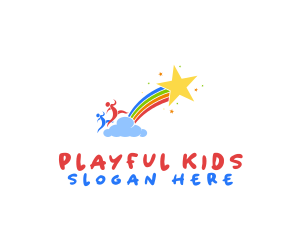 Playful Kids Rainbow logo design