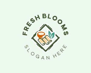 Spring Rolls Snack logo design