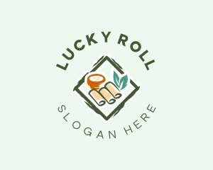 Spring Rolls Snack logo design