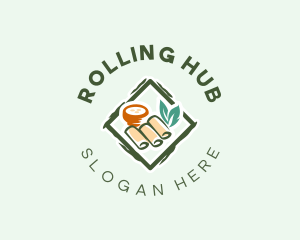 Spring Rolls Snack logo design