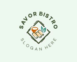 Spring Rolls Snack logo design