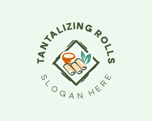 Spring Rolls Snack logo design