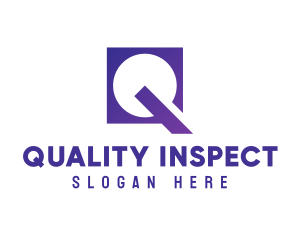 Violet Square Q logo design