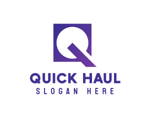 Violet Square Q logo design