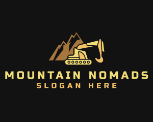 Mountain Excavator Machinery logo design