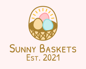 Easter Egg Basket  logo design