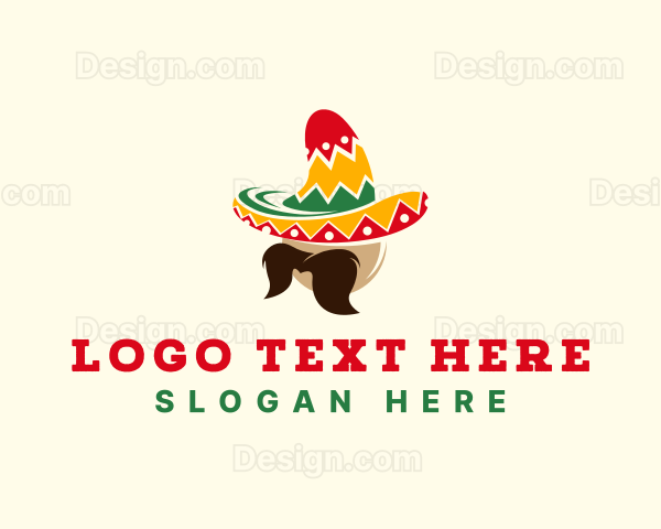 Mexican Hat Mustache Logo