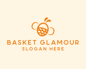 Orange Bee Insect logo design