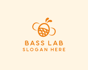 Orange Bee Insect logo design