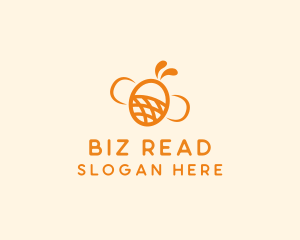 Orange Bee Insect logo design