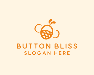 Orange Bee Insect logo design