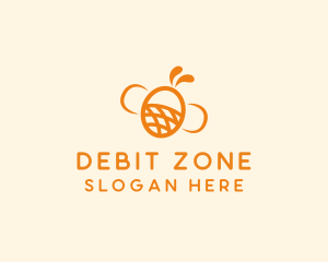 Orange Bee Insect logo design