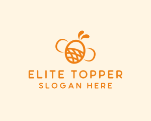 Orange Bee Insect logo design