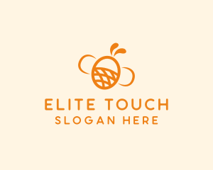 Orange Bee Insect logo design