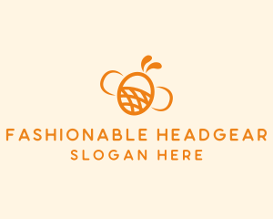 Orange Bee Insect logo design