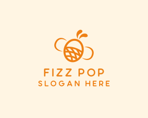 Orange Bee Insect logo design